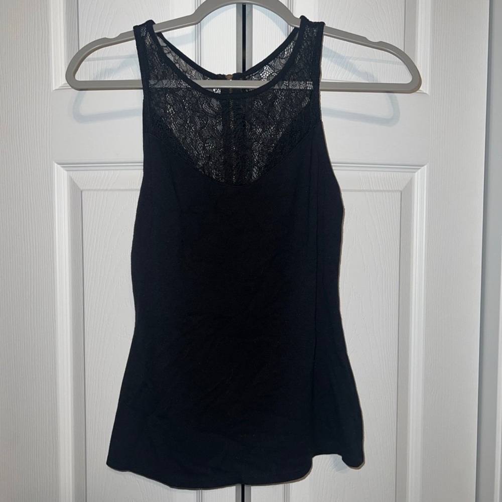 Express Black Lace Tank Top | XS